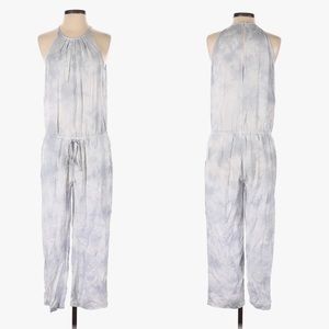 Cloth & Stone Women Blue  and White Halter Jumpsuit S